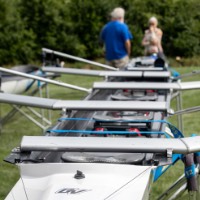 Rowing boat with people in background